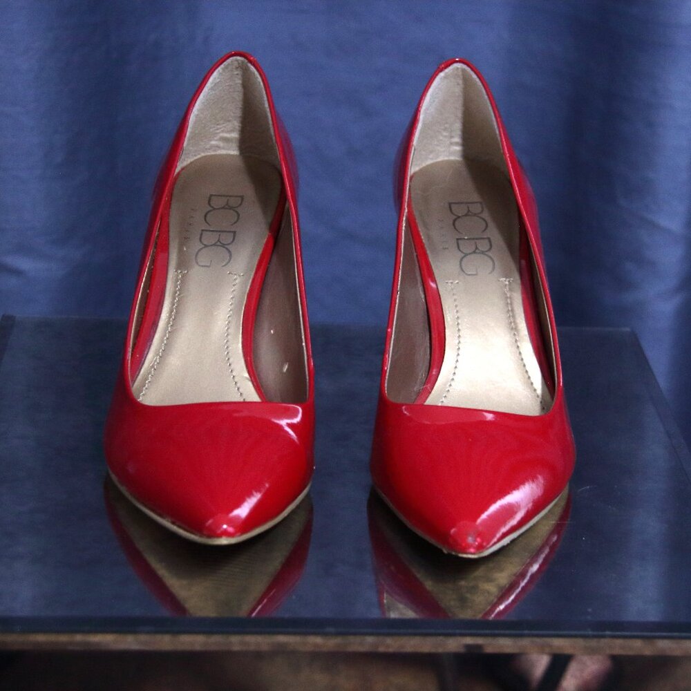 BCBG Cherry Red Patent Leather Pumps 8.5
